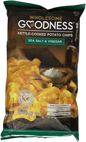 Wholesome Goodness Potato Chips, Sea Salt and Vinegar, 15 Count