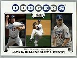 2008 Topps Los Angeles Dodgers LIMITED EDITION Team Edition Gift Set # 19 Derek Lowe / Chad Billingsley / Brad Penny / Team Leaders Strike Outs / MLB Trading Card - In Protective Screw Down Display Case
