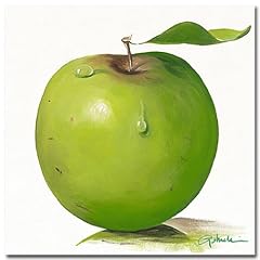 Kunstdruck, Poster, Stillleben von Paolo Golinelli, GR�NER APFEL , Kunstartikel Bild f�r K�che, Esszimmer , 30 x 30 cm
