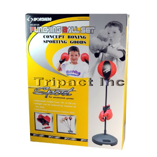 Sportshero Children's Boxing Sports Set With Gloves Punching Ball Bag Kids Toy [Large]