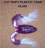 2.5 Soft Plastic Toad - (10 Pack) Plum with various tail colors
