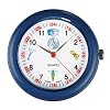 Prestige Medical Analog Stethoscope Watch with Medical Symbols, Blue