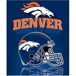 Denver Broncos Light Weight Fleece NFL Blanket (Grid Iron) (50x60) by Northwest