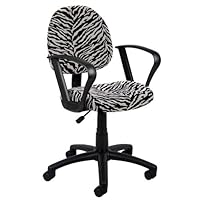 Microfiber Deluxe Posture Chair in Zebra - B327-ZB