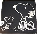 Duschvorleger Badteppich  Snoopy looking up Duschmatte  60 x 60 Grau Creme