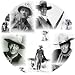 John Wayne Commemorative Cd Quartz Wall With Desk Stand And 