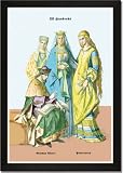 Framed Art Poster 20x30, German Cleric and Princesses, 13th Century