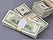 PROP MONEY USED STAINED & DISTRESSED LOOK $50,000 Blank Paper Filler Pack for Movie, TV, Videos, Advertising & Novelty