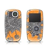 Orange Flowers Design Protective Skin Decal Sticker for Kodak PlaySport Zx5 ....