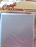 5 Glitter Silver Cards with White Envelopes