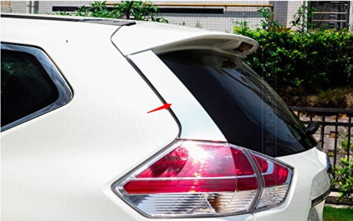 GOOACC Chrome Molding Rear Window Spoiler Side Cover Trim for 2014 2015 Nissan Rogue