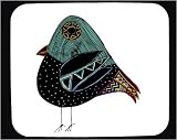 Decorated Mouse Pad with body, big, eyes, small, egg, beak, bird, tail, colorful