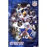 (24x36) Superstars of NFL (Manning, Lewis, Moss, Sapp, Favre, Faulk, George, Warner) Sports Poster Print