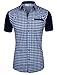 TAM WARE Mens Trendy Checkered Short Sleeve Shirt