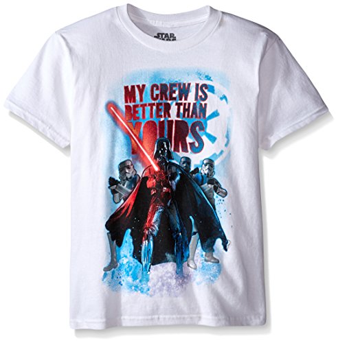 Star Wars Boys' Darth Vader T-Shirt, White, Small/8