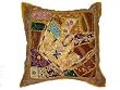 Gamboge Gold Floor Decorative Moti Indian Floor Pillow Cushion Covers 24"