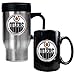 Edmonton Oilers NHL Stainless Steel Travel Mug & Black Ceramic Mug Set - Primary Logo by Great American Products