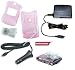Clear Pink Shield Phone Protector Case Faceplate for Motorola Razr V3 V3c + Car Charger + Travel Charger for Motorola Razr V3 V3c