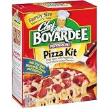 Chef Boyardee Pizza Kit, Family Size, Pepperoni, 31.85 oz (Pack of 6)
