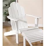Adirondack Lounge Chair-White-20150WHT-01-KD (White) (37.75H x 30.30W x 38.38D)