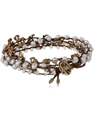 Love Heals Camellia Moonstone Wrap Bracelet, 42"