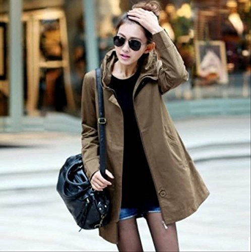 i-select スプリングコート  レディース S M L XL 2XL ブラック ブラウン ディープグリーン 春物 大きいサイズ