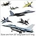 Peel and Stick Jet Fighter Decals Wall Stickers Repositionable (Sizes 6