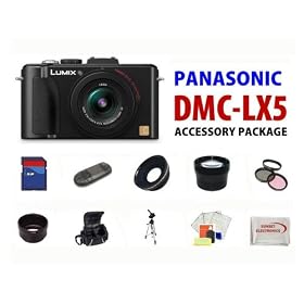 Panasonic Lumix DMC-LX5 10.1 MP Digital Camera With + Best Value 16GB, Deluxe Carrying Case, Lens & Tripod Complete Accessories Package