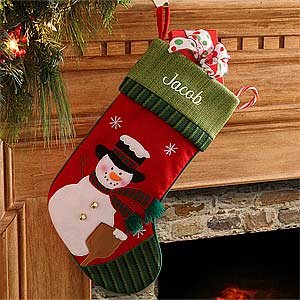 Personalized Snowman Christmas Stocking
