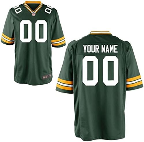 DIYZE Youth Green Bay Packers Custom Game Green Color Bruce Gaston Youth Jersey Size M