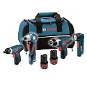 Bosch CLPK40-120 12-Volt Max 4-Tool Litheon Combo Kit