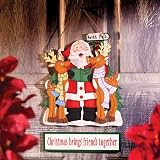 Review   / Caroling Reindeers Christmas Welcome Sign