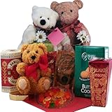 Art of Appreciation Gift Baskets  Bear Hugs Gift Bag Tote of Snacks with Plush Teddy Bear
