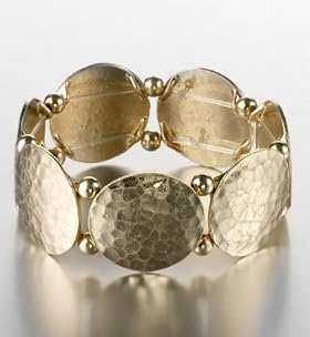 Hammered Circle Stretch Bracelet