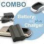 Canon {COMBO} BP-511 Compatible Li-Ion Battery VALUE PACK with {Charger Set- desktop AND vehicle/car charge}