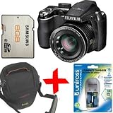 eHome Bundle: Fuji S4000 Digital Camera +Case +8GB +NiMh Batteries & Charger (Fujifilm Finepix S4000HD 14MP 30xOptical Zoom 3 LCD)