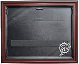 NFL Miami Dolphins Removable Face Jersey Display -Mahogany with Museum Quality UV Upgrade