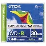 Tdk Mini Dvd-R T18656 8Cm 1.4Gb 30M 5Pz