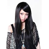 GP085 4#　耐熱 180℃ 人気 ファッション フルウィッグ ウィッグ ロング ストレート ボブストレート 鬘 ブラック　黒
