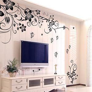 Hee Grand Removable Vinyl Wall Sticker Mural Decal Art - Flowers and Vine