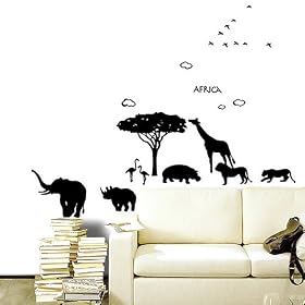Children's Nursery Room Wall Decal - African Safari