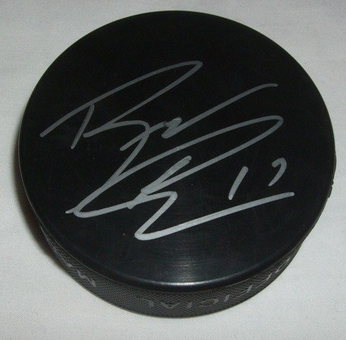 Ryan Kesler Autographed Black NHL Puck W/PROOF, Picture of Ryan Signing For Us, Vancouver Canucks, Team USA