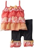 Little Lass Baby-girls Infant 2 Piece Ruffle Skimmer Set