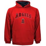 Majestic Anaheim Angels Red Youth Stacked Hoody Sweatshirt