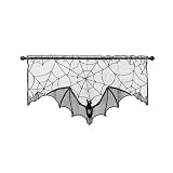Heritage Lace Creepy Crawly 38-Inch Wide by 22-Inch Drop Swag, Black