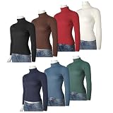 Ribbed Long Sleeve Ladies Turtleneck Top Sweater Top