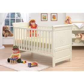 Tutti Bambini Alicante CotBed With Single Hand Dropside In Vanilla