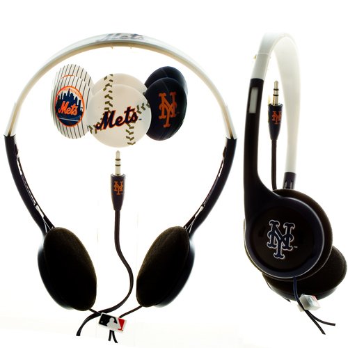 Nes Group New York Mets Over The Head Headphones With Detachable Graphic Discs