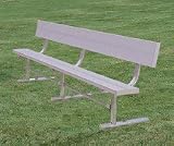21' Aluminum Inground Players Bench with 4 Legs and a Back