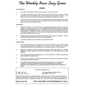 Weekly News Quiz Game - Biweekly by